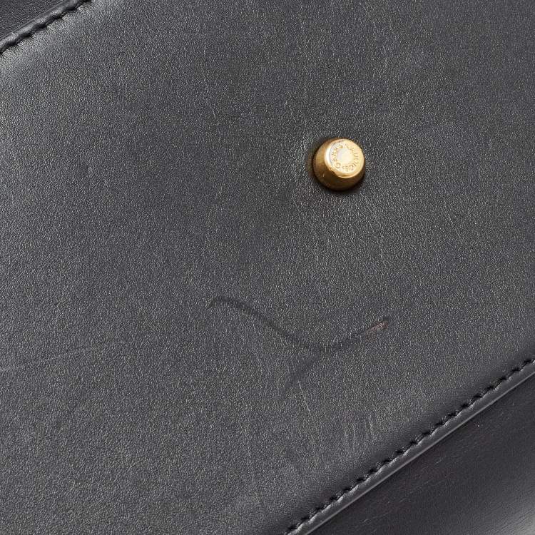Pre Owned Dolce & Gabbana Black Leather Large Miss Sicily 58 Top Handle Bag