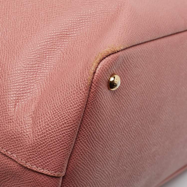 Pre Owned Dolce & Gabbana Old Rose Leather Miss Alma Tote