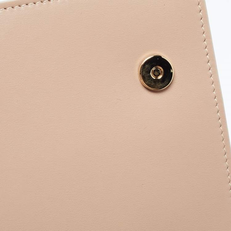 Pre Owned Dolce & Gabbana Beige Leather DG Logo Crossbody Bag