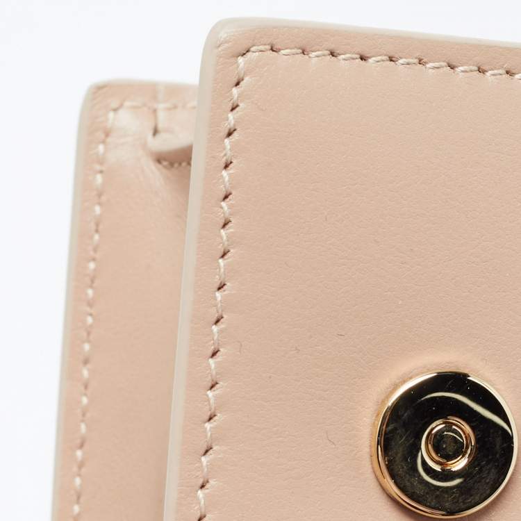 Pre Owned Dolce & Gabbana Beige Leather DG Logo Crossbody Bag