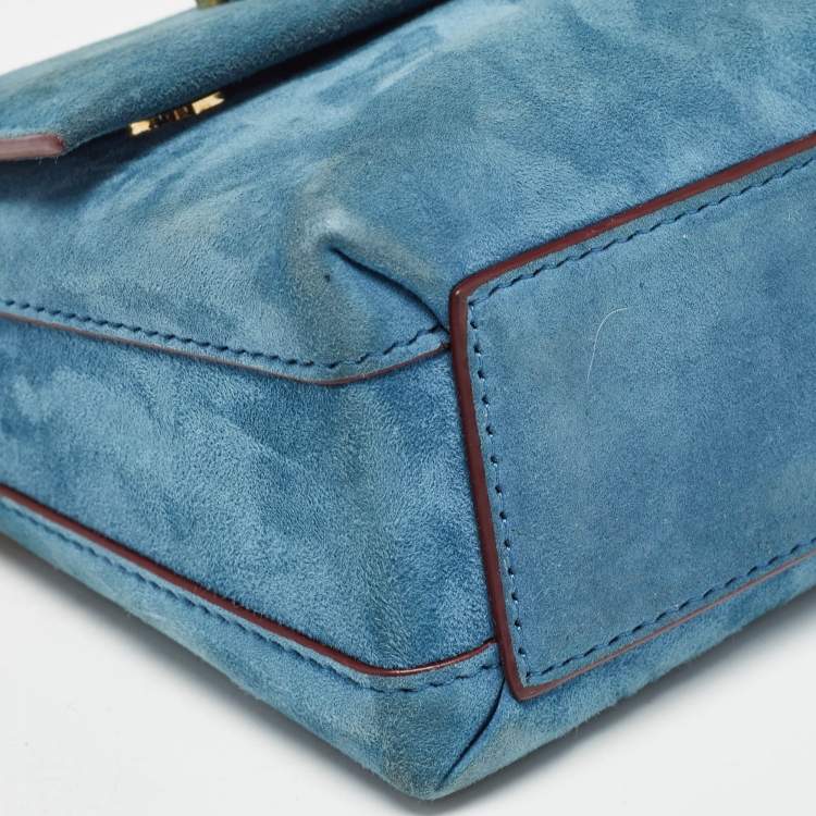 مملوكة مسبقًا Dolce & Gabbana Blue Suede and Leather DG Millennials Top Handle Bag