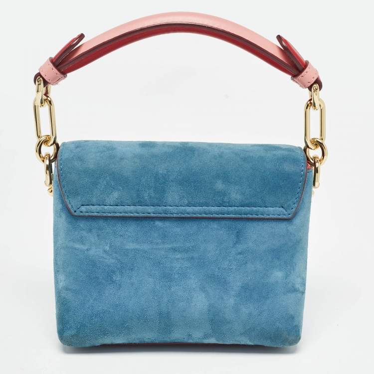 مملوكة مسبقًا Dolce & Gabbana Blue Suede and Leather DG Millennials Top Handle Bag