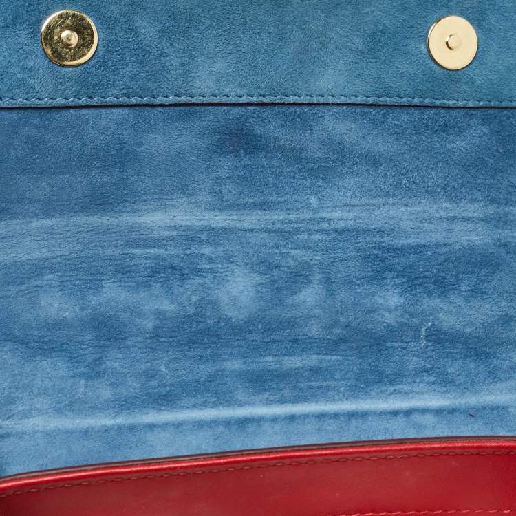 مملوكة مسبقًا Dolce & Gabbana Blue Suede and Leather DG Millennials Top Handle Bag