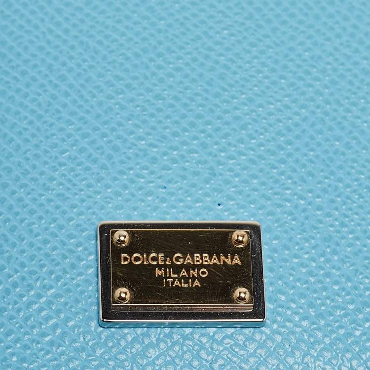 Pre Owned Dolce & Gabbana Navy Blue Leather Zip Long Card Holder