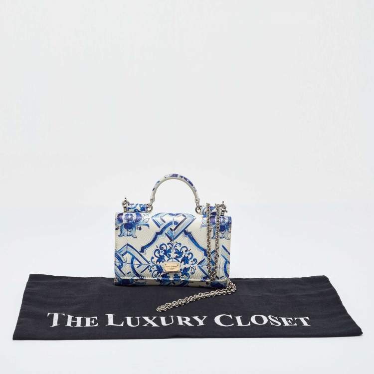 Pre Owned Dolce & Gabbana Multicolor Leather Miss Sicily Von Wallet On Chain