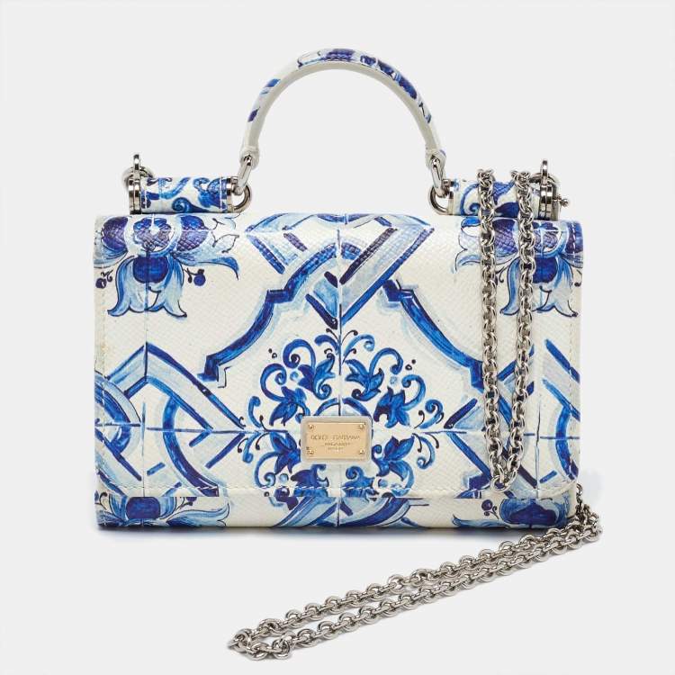 Pre Owned Dolce & Gabbana Multicolor Leather Miss Sicily Von Wallet On Chain