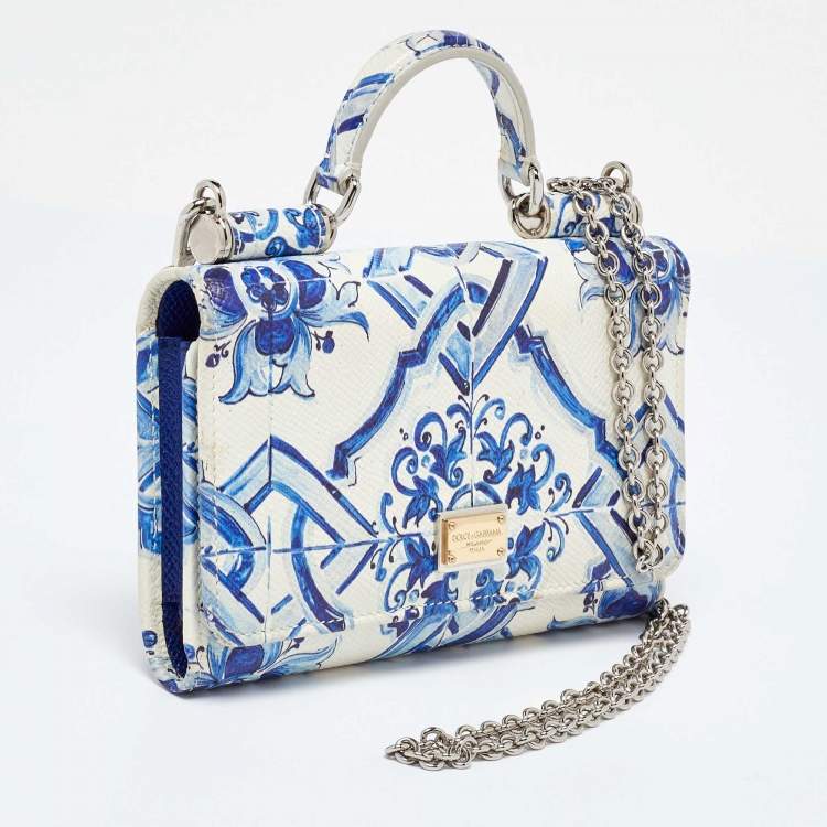 Pre Owned Dolce & Gabbana Multicolor Leather Miss Sicily Von Wallet On Chain
