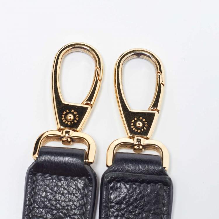 مملوكة مسبقًا Dolce & Gabbana Black Leather Large Miss Sicily Top Handle Bag