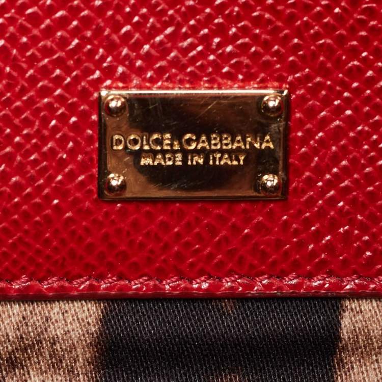 Pre Owned Dolce & Gabbana Blue Leather Padlock Chain Shoulder Bag