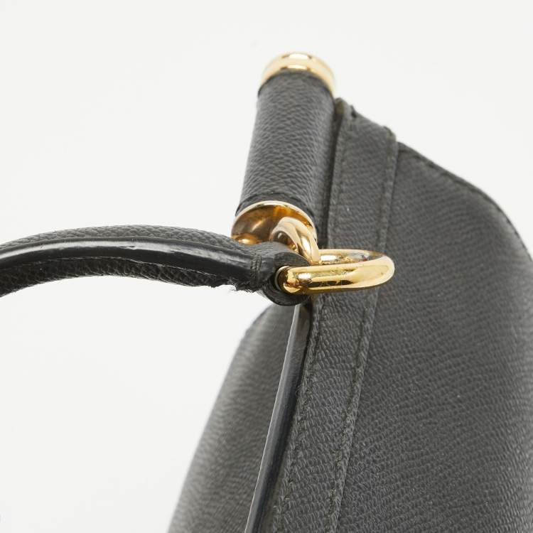 Pre Owned Dolce & Gabbana Black Leather Medium Miss Sicily Top Handle Bag
