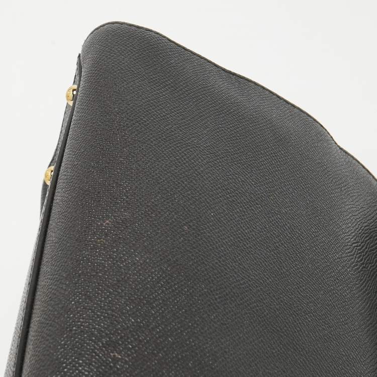 Pre Owned Dolce & Gabbana Black Leather Medium Miss Sicily Top Handle Bag