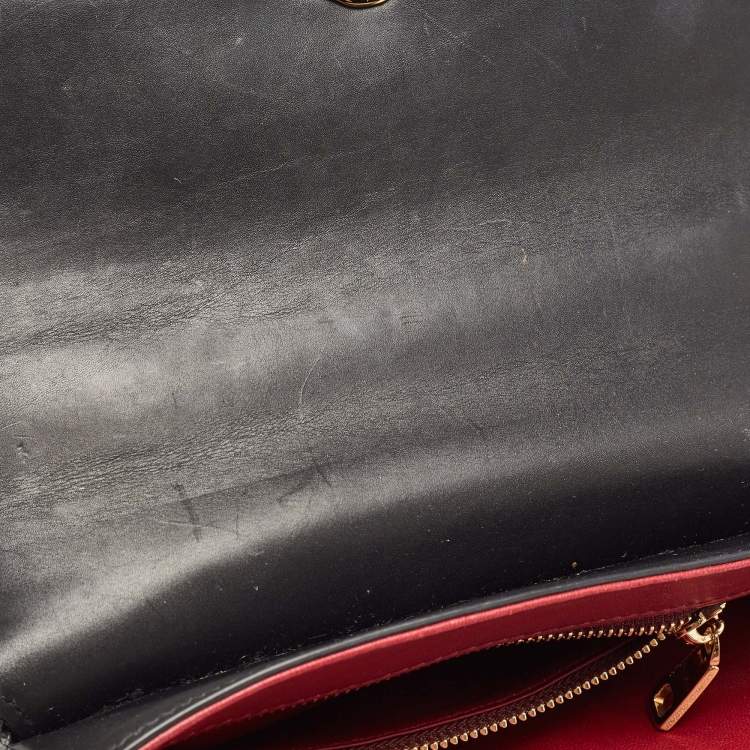 Pre Owned Dolce & Gabbana Black Leather and Python Lucia Top Handle Bag