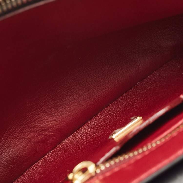 Pre Owned Dolce & Gabbana Black Leather and Python Lucia Top Handle Bag