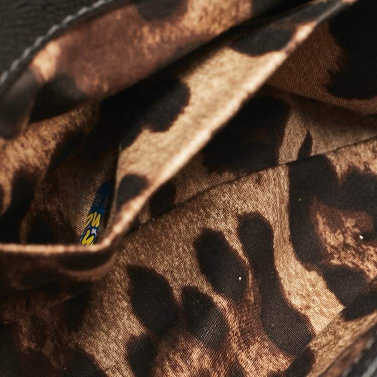 مملوكة مسبقًا Dolce & Gabbana Black Leather Small Miss Sicily Top Handle Bag