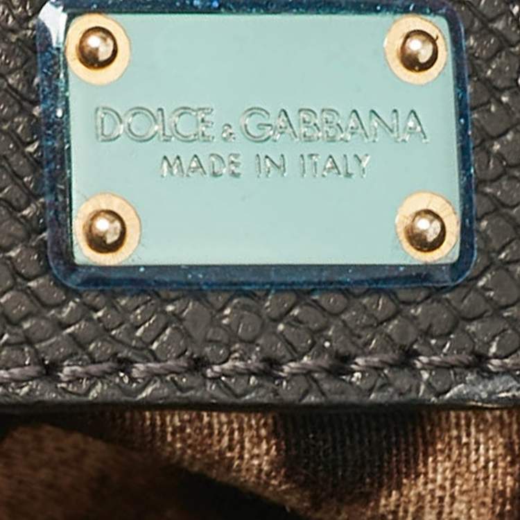 مملوكة مسبقًا Dolce & Gabbana Black Leather Small Miss Sicily Top Handle Bag