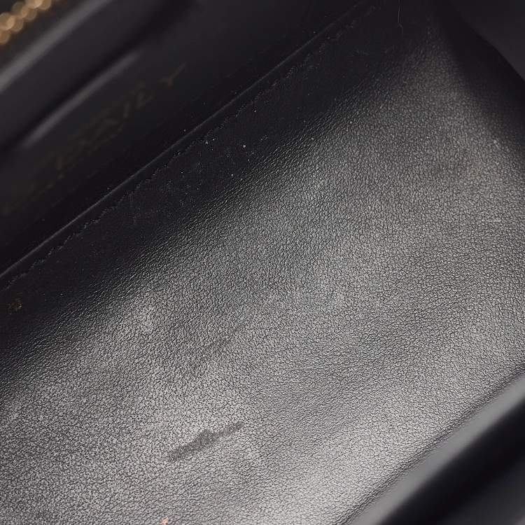 Pre Owned Dolce & Gabbana Black Leather Mini DG Daily Tote
