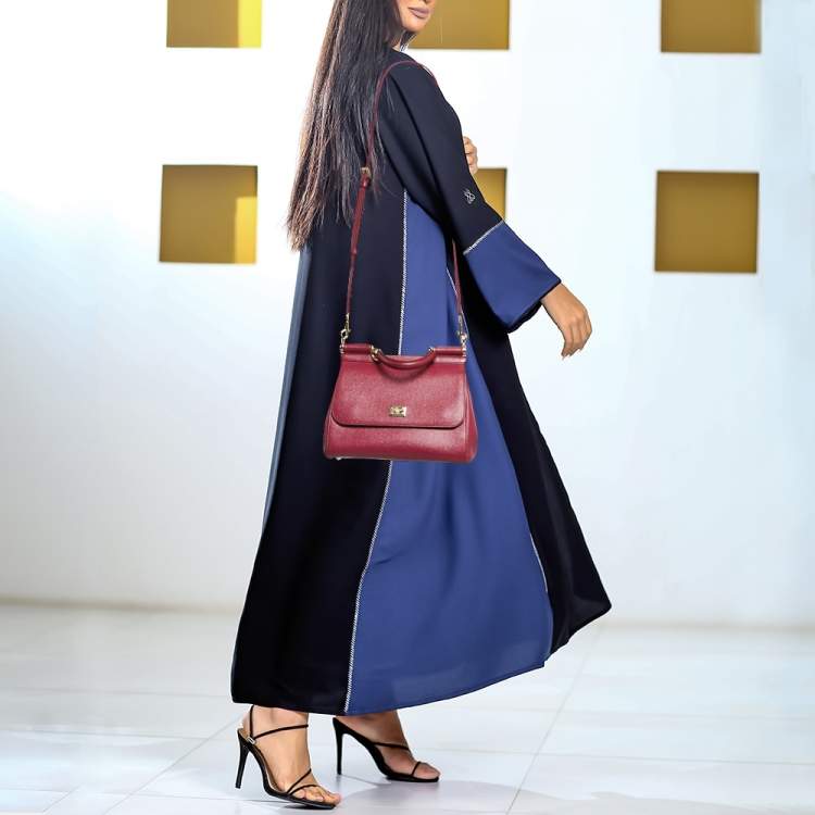 مملوكة مسبقًا Dolce & Gabbana Fuchsia Leather Medium Miss Sicily Top Handle Bag