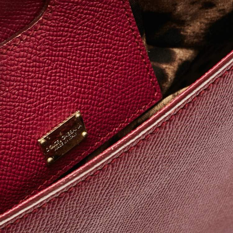 مملوكة مسبقًا Dolce & Gabbana Fuchsia Leather Medium Miss Sicily Top Handle Bag