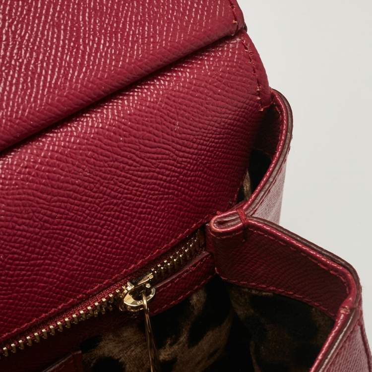 مملوكة مسبقًا Dolce & Gabbana Fuchsia Leather Medium Miss Sicily Top Handle Bag
