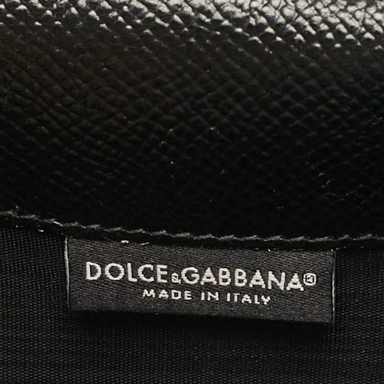 Pre Owned Dolce & Gabbana Black Leather Miss Sicily Von Wallet on Chain