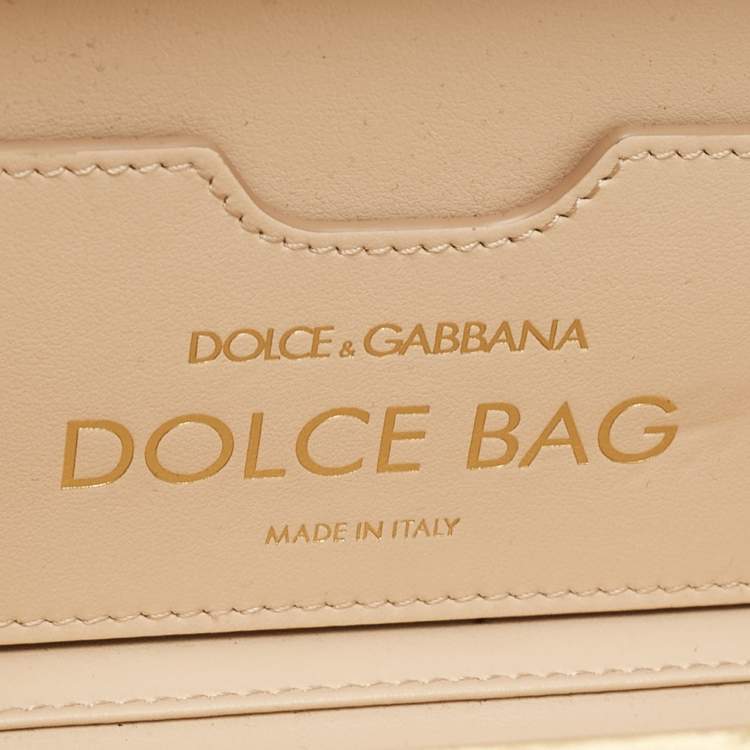Pre Owned Dolce & Gabbana Gold  Acrylic Mirrored Baroque Dolce Box Bag