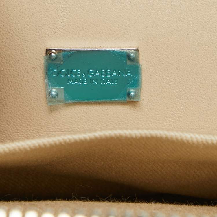 Pre Owned Dolce & Gabbana Multicolor Leather Teatro dei Pupi Dolce Box Top Handle Bag