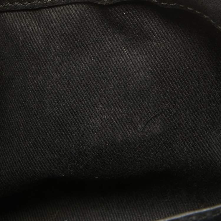 Pre Owned Dolce & Gabbana Black/Brown Leopard Print Coated Canvas and Leather Mini Miss Sicily Bag