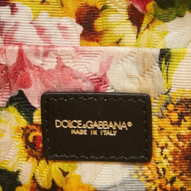 Pre Owned Dolce & Gabbana Off White Leather Medium Miss Sicily Top Handle Bag