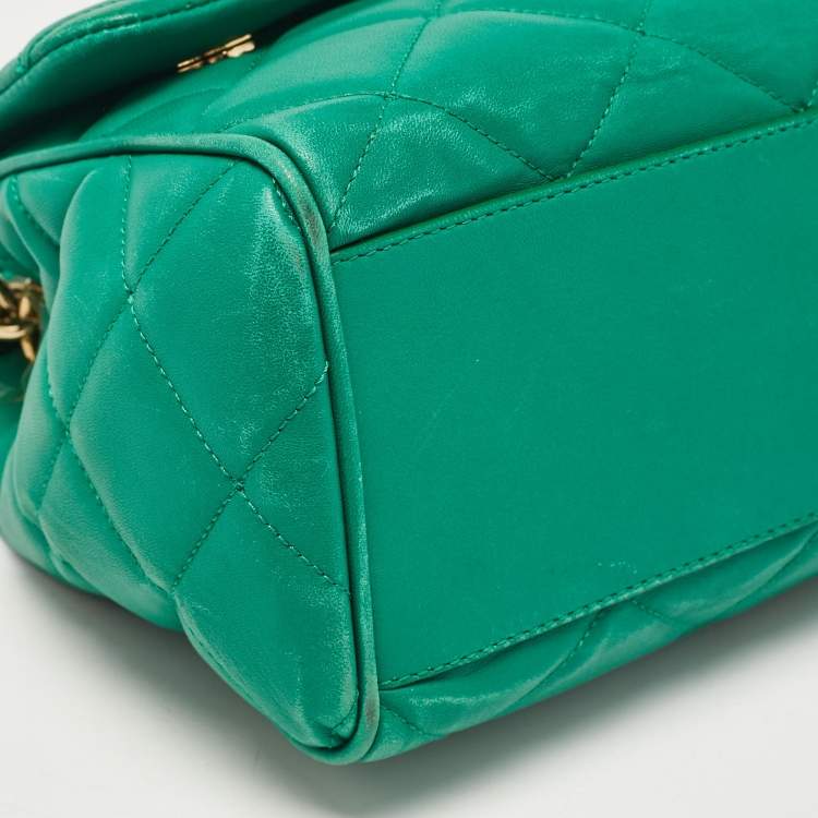 مملوكة مسبقًا Dolce & Gabbana Green Quilted Leather Miss Kate Shoulder Bag