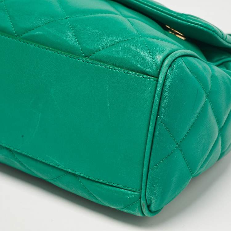 مملوكة مسبقًا Dolce & Gabbana Green Quilted Leather Miss Kate Shoulder Bag