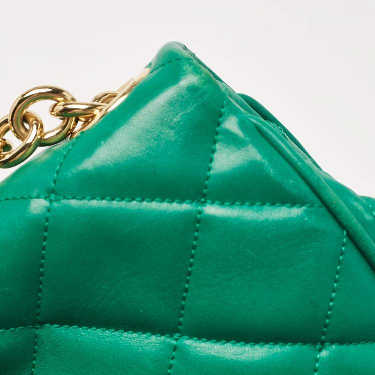 مملوكة مسبقًا Dolce & Gabbana Green Quilted Leather Miss Kate Shoulder Bag