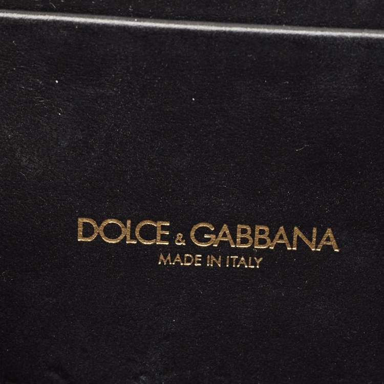 Pre Owned Dolce & Gabbana Purple Patent Leather Small Devotion Top Handle Bag