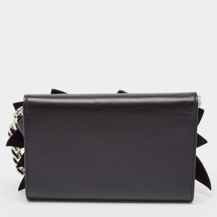 Pre Owned Dolce & Gabbana Black Boom Patch Chain Shoulder Bag