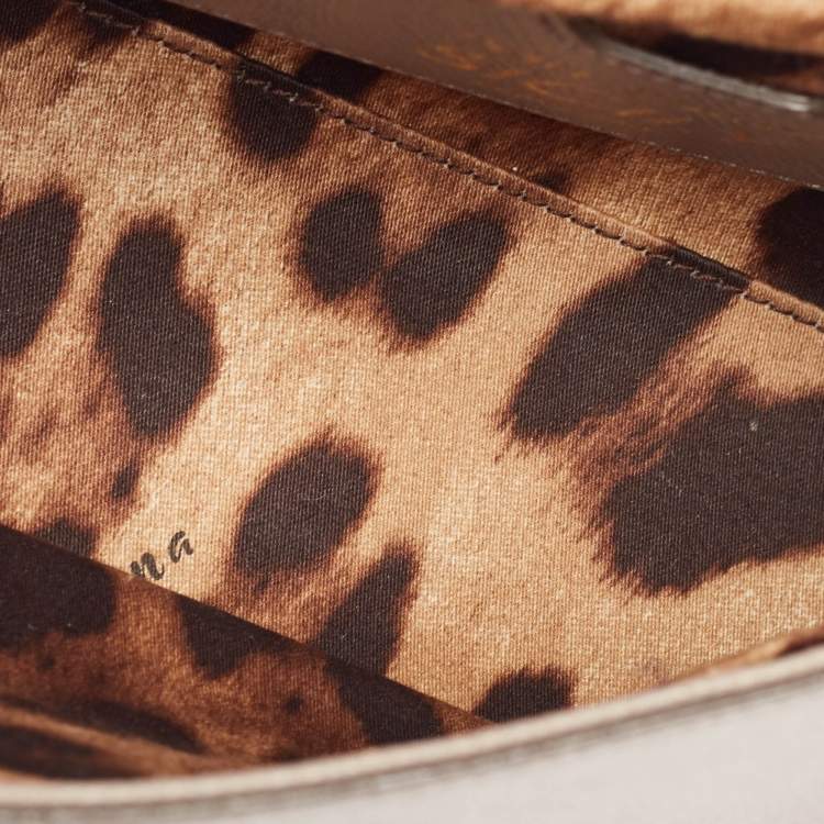 مملوكة مسبقًا Dolce & Gabbana Beige Leather Small Miss Sicily Top Handle Bag