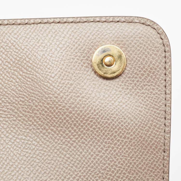 مملوكة مسبقًا Dolce & Gabbana Beige Leather Small Miss Sicily Top Handle Bag