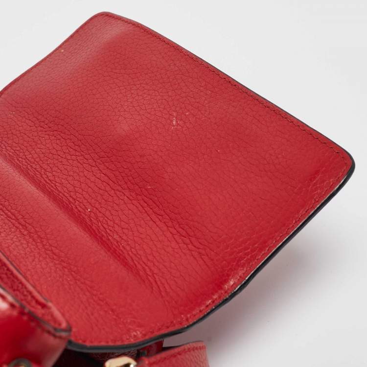 Pre Owned Dolce & Gabbana Red Leather Soft Dolce Top Handle Bag