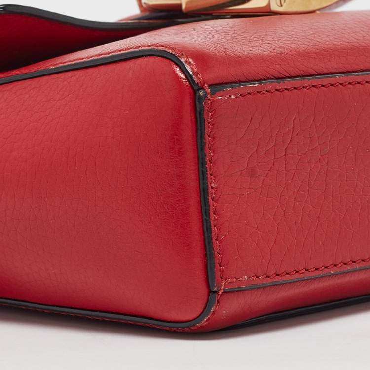 Pre Owned Dolce & Gabbana Red Leather Soft Dolce Top Handle Bag
