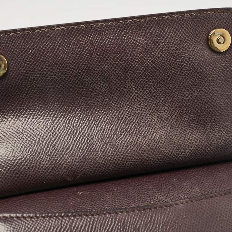 Pre Owned Dolce & Gabbana Purple Leather Small Miss Sicily Top Handle Bag