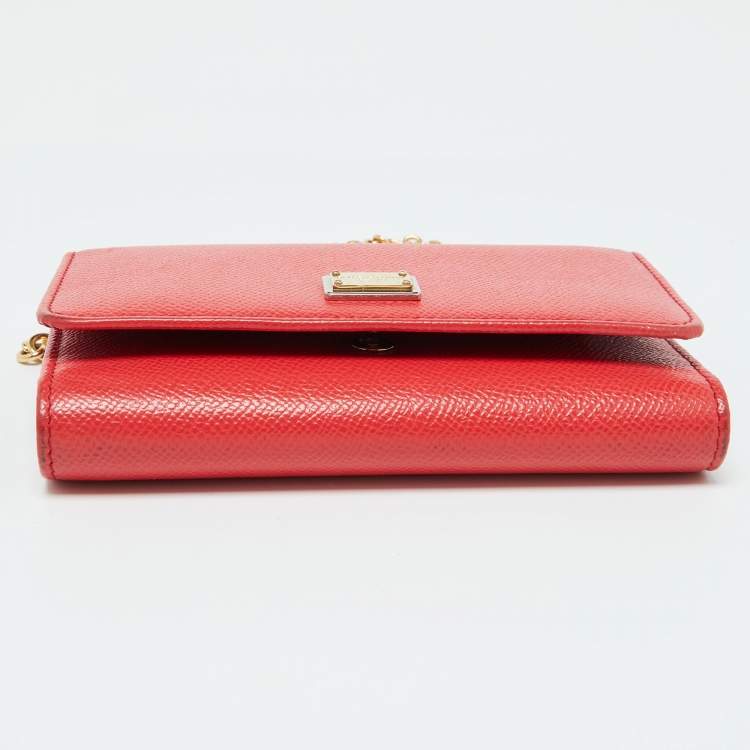 Pre Owned Dolce & Gabbana Multicolor Leather Miss Sicily Von Wallet On Chain