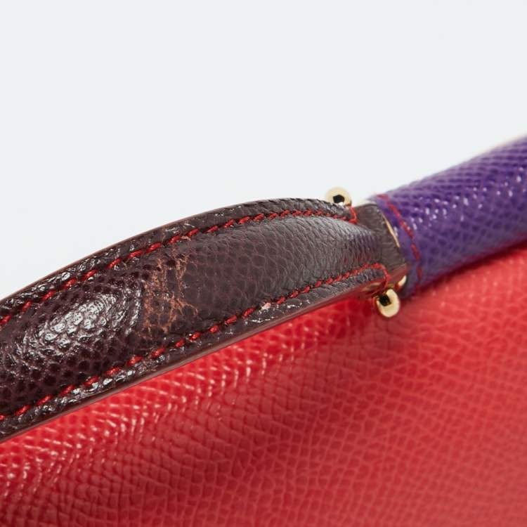 Pre Owned Dolce & Gabbana Multicolor Leather Miss Sicily Von Wallet On Chain