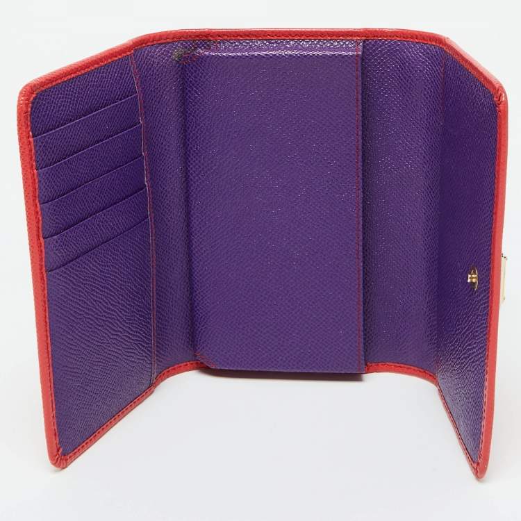 Pre Owned Dolce & Gabbana Multicolor Leather Miss Sicily Von Wallet On Chain