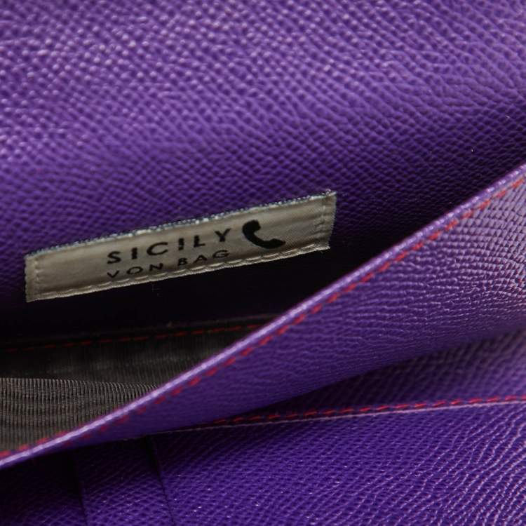 Pre Owned Dolce & Gabbana Multicolor Leather Miss Sicily Von Wallet On Chain