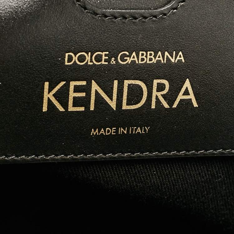 Pre Owned Dolce & Gabbana Natural/Black Raffia Kendra Basket Tote