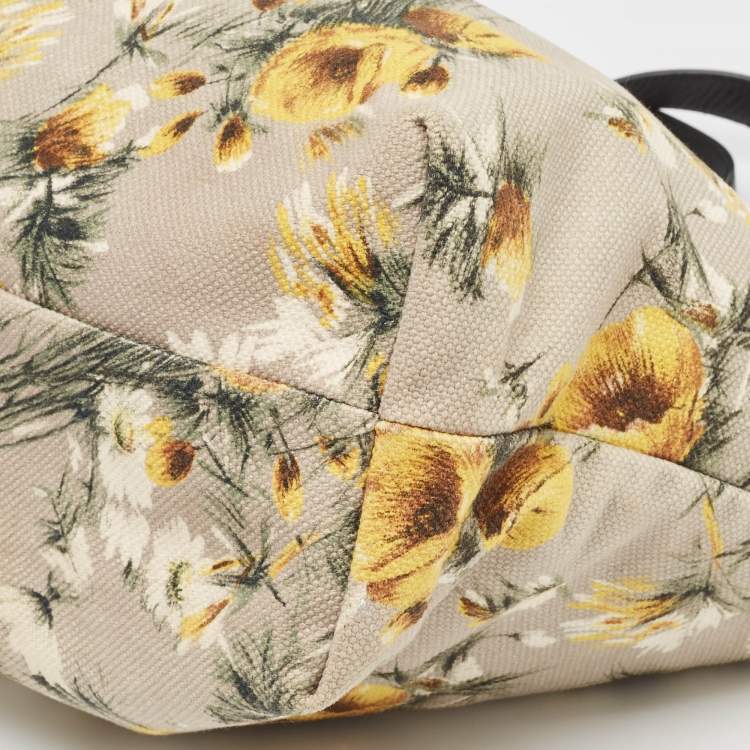 Pre Owned Dolce & Gabbana Beige/Multicolor Printed Canvas Shopper Tote