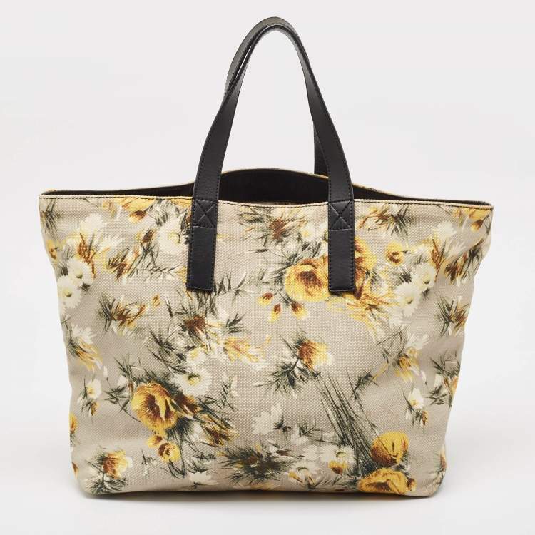 Pre Owned Dolce & Gabbana Beige/Multicolor Printed Canvas Shopper Tote