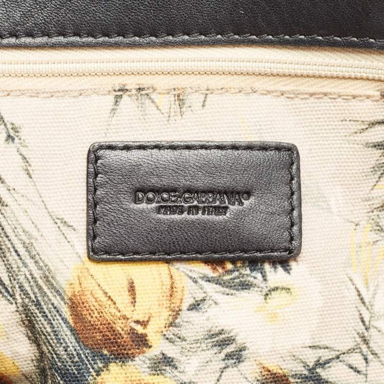 Pre Owned Dolce & Gabbana Beige/Multicolor Printed Canvas Shopper Tote