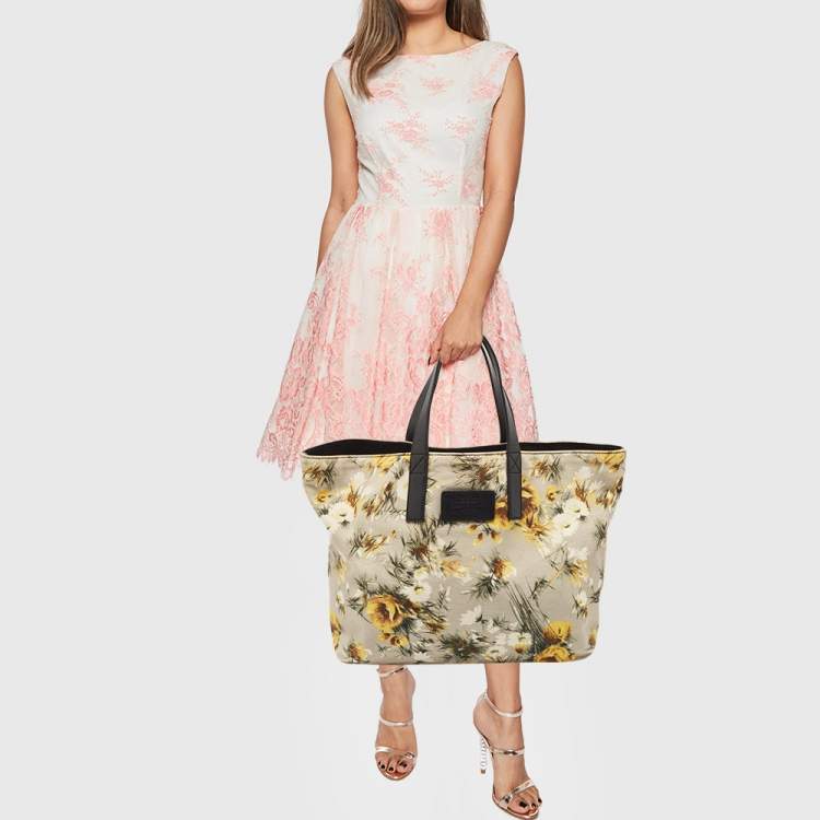 Pre Owned Dolce & Gabbana Beige/Multicolor Printed Canvas Shopper Tote