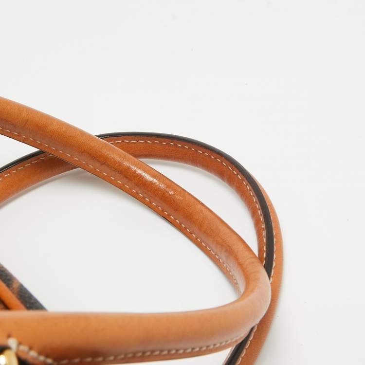 مملوكة مسبقًا Dolce & Gabbana Brown/Black Leopard Coated Canvas and Leather Logo Satchel