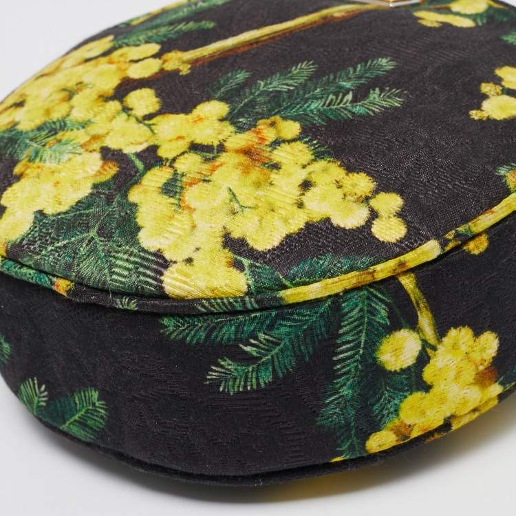 Pre Owned Dolce & Gabbana Multicolor Floral Print Fabric Miss Glam Round Shoulder Bag