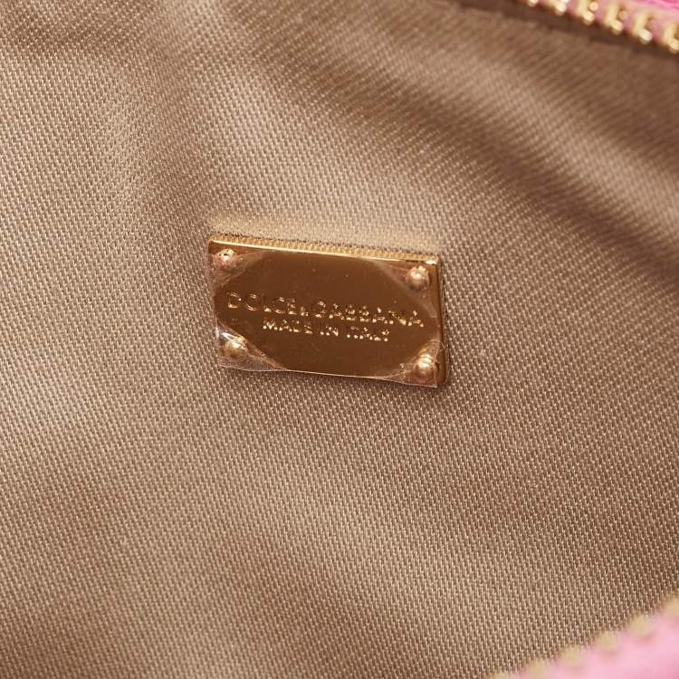 Pre Owned Dolce & Gabbana Multicolor Printed Leather Cannes France Tote